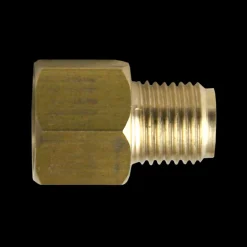 Brass Adapter, Female(9/16-18 Inverted), Male(1/2-20 Inverted)