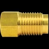 Brass Adapter, Female(3/8-24 Inverted), Male(1/2-20 Inverted)
