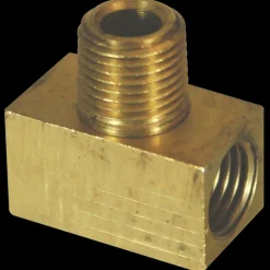 Brass Brake Line Tee, Female(3/8-24 Inverted), Male(1/8-27 NPTF)