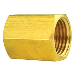 Brass Brake Line Union, 1/4" (7/16-24 Inverted)