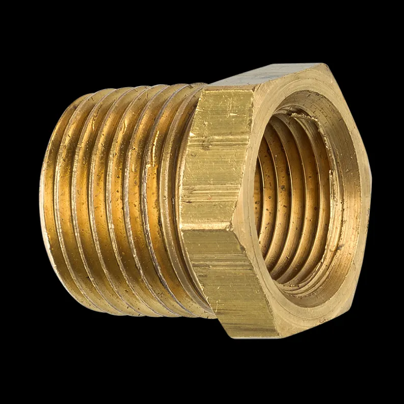 Brass Bushing, Male (1/2-14 NPT), Female (3/8-18 NPT)