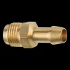 Brass Fuel Connector, 5/16" Hose, Male (1/2-20 Inverted)