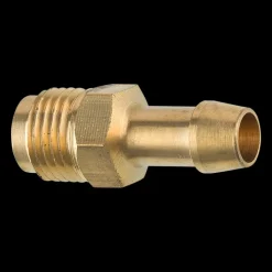 Brass Fuel Connector, 5/16" Hose, Male (1/2-20 Inverted)
