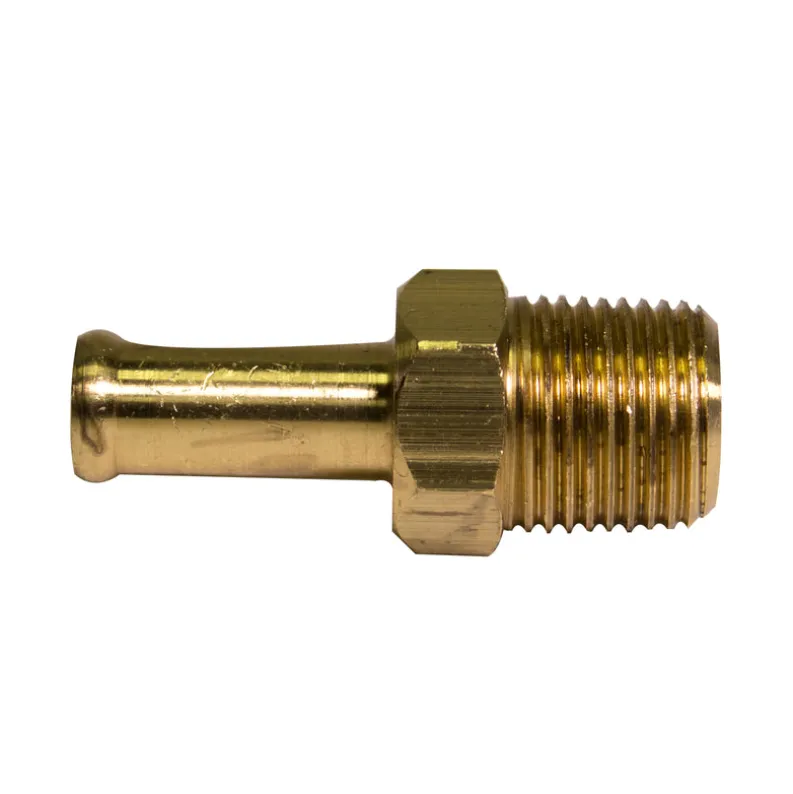 Brass Rigid Male Hose Clamp, 3/8" Hose, Male (3/8-18 NPT)