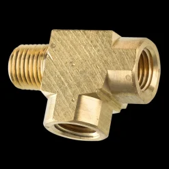 Brass Street Tee, Male (1/4-18 NPT), Female (1/4-18 NPT)