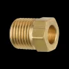Brass Tube Nut, 1/4 Tube (7/16-24 Inverted)