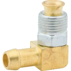 Clamp Elbow w/Nut 90, Brass, 3/8 (5/8-18 I), Bag of 1