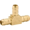 Clamp Union Tee, Brass, 1/4", Bag of 1