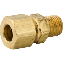 Connector Compression, Brass, 5/16 (1/8 NPTM), Bag of 1