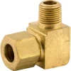 Elbow Connector Compression, Brass, 5/16" (1/8 NPTM), Bag of 1