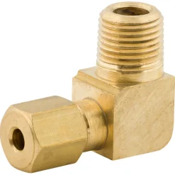 Elbow Connector Compression, Brass, 1/8" (1/8 NPTM), Bag of 1