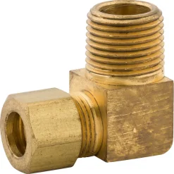 Elbow Connector Compression, Brass, 3/8" (3/8 NPTM), Bag of 1
