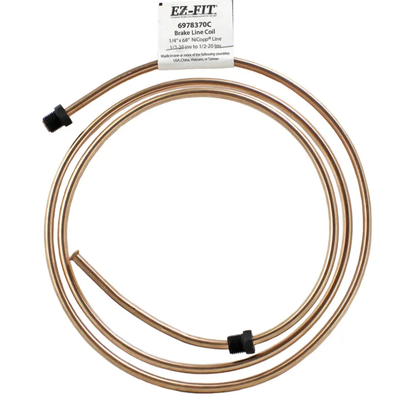 EZ-Fit Nickel Copper Brake Line - 1/4" x 68", (1/2-20 I)(1/2-20 I)