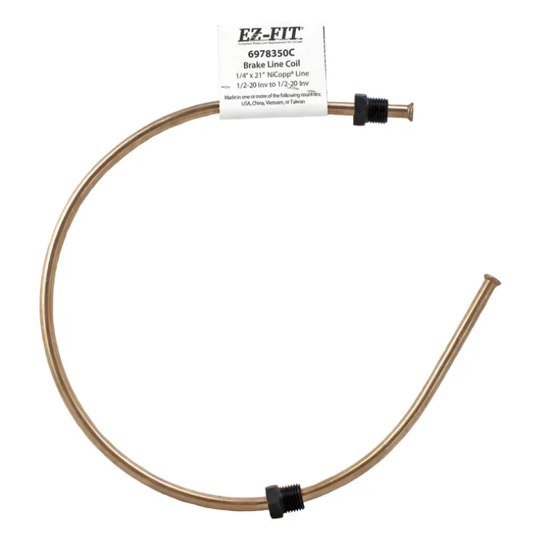 EZ-Fit Nickel Copper Brake Line - 1/4" x 21", (1/2-20 I)(1/2-20 I)