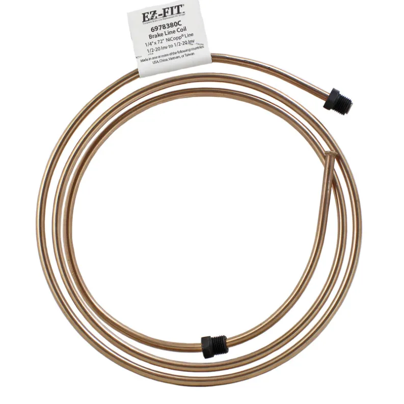 EZ-Fit Nickel Copper Brake Line - 1/4" x 72", (1/2-20 I)(1/2-20 I)