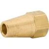 Female Long Nut, Brass, 3/16" (3/8-24 SAE), Bag of 1