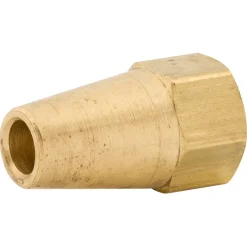 Female Long Nut, Brass, 3/16" (3/8-24 SAE), Bag of 1