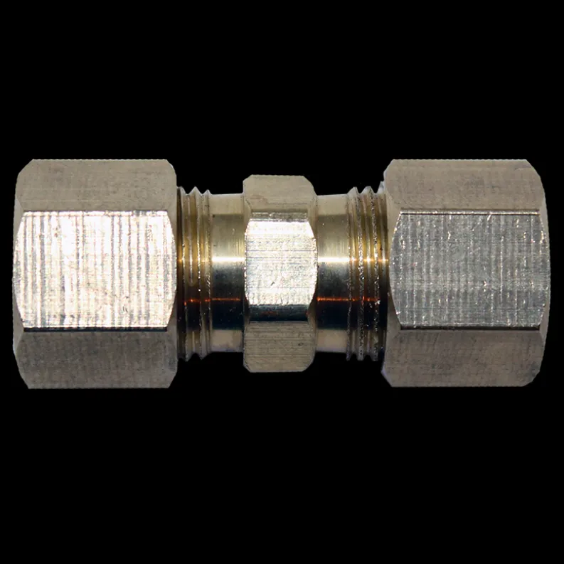 Fuel Line Compression Union - 3/8" Nylon to 3/8" Nylon - 2 per Bag