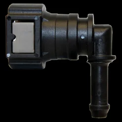 Fuel Line Quick Connect - 90 Degree 5/16" Steel to 3/8" Nylon - 2 per Bag
