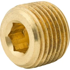 Hex Plug, Br, 3/8H (1/2 NPTM), Bag of 1