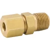 3/16" M(1/8 NPTM) Brass Connector Compression, Bag of 1