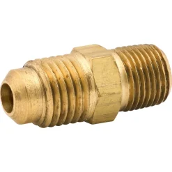 Male Connector, Brass, M(7/16-20 SAE), M(1/8 NPT),Bag of 1
