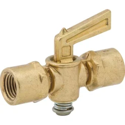 1/4" NPTM Female Brass Double Shutoff Drain Cock, Bag of 1