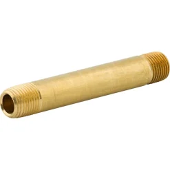 2-1/2" (1/8" NPTM) Long Nipple, Brass, Bag of 1