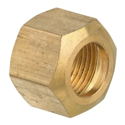 Nut Compression, Brass, 3/8", Bag of 5