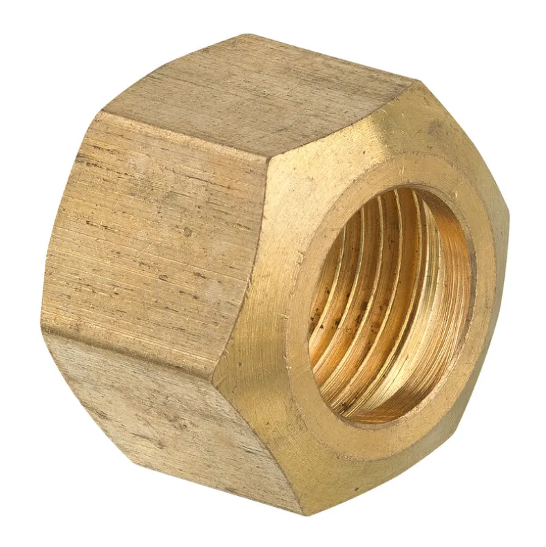 Nut Compression, Brass, 3/8", Bag of 5
