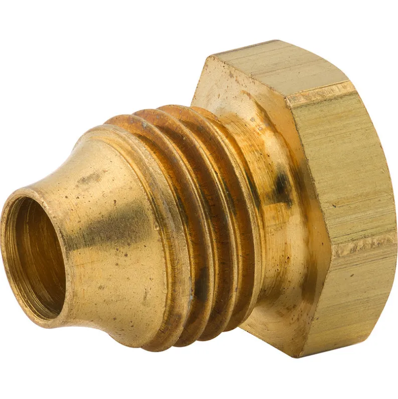 Nut Double Compression, Brass, 3/16" (3/8-24)