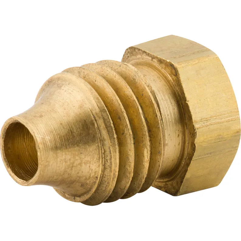 Nut Double Compression, Brass, 1/8" (5/16-24)