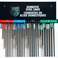 Poly-Armour PVF Steel Wall Display Domestic Lines