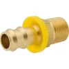 Push-On, Brass, 1/2" (3/8 NPTM), Bag of 10