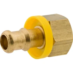 Push-On Rig, Brass, 3/8" F(5/8-18 I), Bag of 10