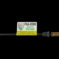 PVF Steel Brake Line Adapter, 3/16" x 8" (3/8-24 Inverted)(M10x1.0 Bubble)