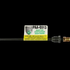 PVF Steel Brake Line Adapter, 3/16" x 8" (3/8-24 Inverted)(M13x1.5 Bubble)