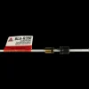 Steel Brake Line Adapter, 3/16" x 8" (3/8-24 Inverted)(1/2-20 Inverted)