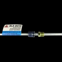Steel Brake Line Adapter, 1/4" x 8" (7/16-24 Inverted)(9/16-18 Inverted)