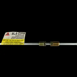 Steel Brake Line Adapter, 3/16" x 8" (3/8-24 Inverted)(M10x1.0 Inverted)