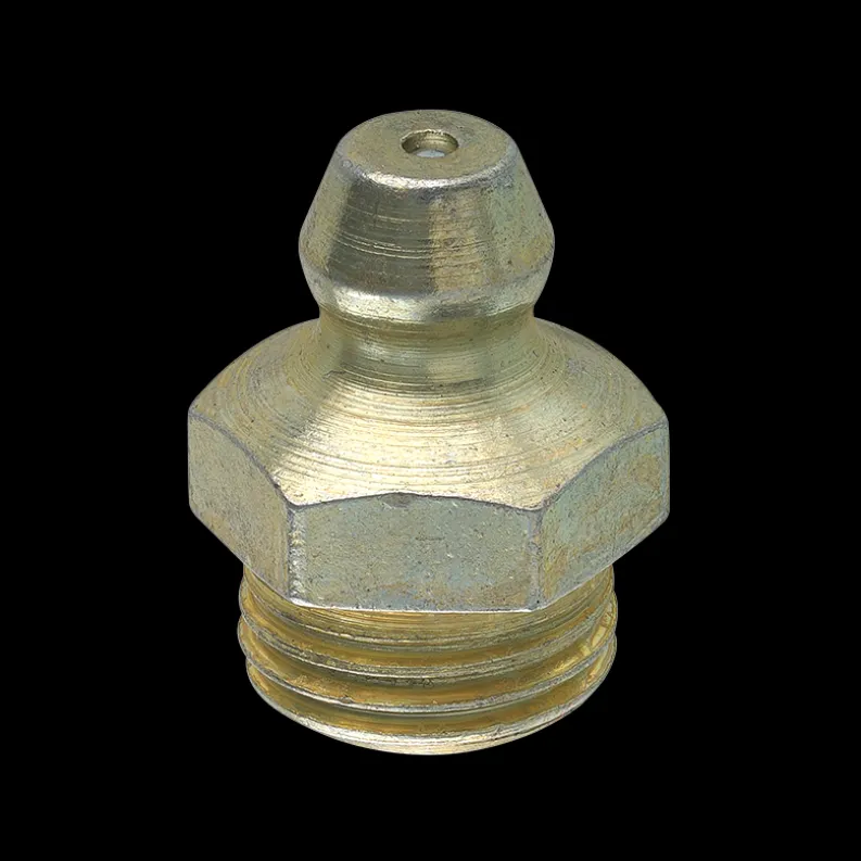 Steel Straight Grease Fitting, 15.5mm Length, Male (10x1.0mm)