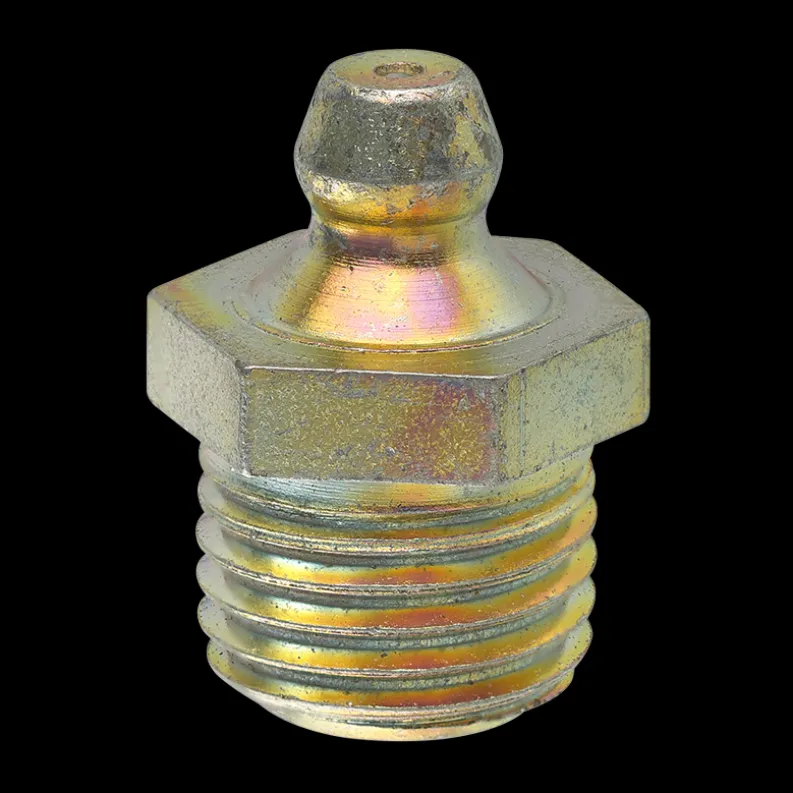 Steel Straight Grease Fitting, 31/32 Length, Male (1/4-28 NPT)