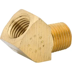 Str Elb 45, Brass, 1/4 NPTM, 1/4 NPTF, Bag of 1