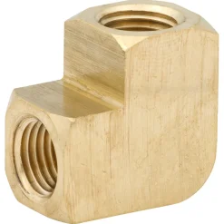 Street Elbow, Brass, 1/4 NPTF, 1/4 NPTF, Bag of 1