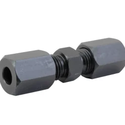 Union Compression, High Pressure, Black Oxide Coated Steel, 1/4", Bag of 1